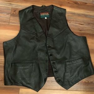 Black leather vest. Oakton 52